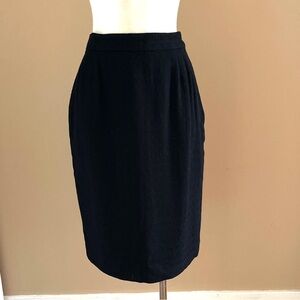 Pierre Balmain Vintage Black Pencil Skirt – Size 12 / 27” Waist